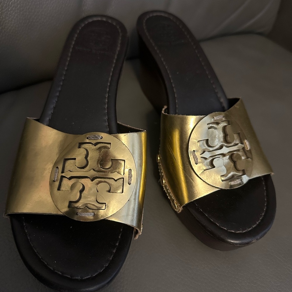 Gold Tory Burch Sandals